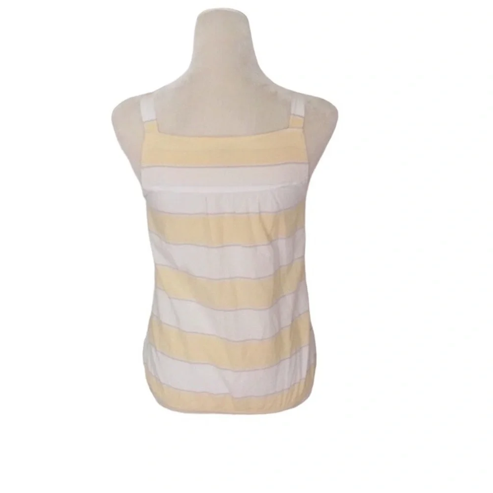 Ann Taylor Loft Yellow White Sleeveless Top Size XS - Picture 2 of 6